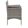 Banco de jardín 2 plazas con mesita ratán sintético gris 143 cm de vidaXL, Bancos de jardín - Ref: Foro24-46147, Precio: 181,...