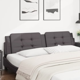 Cabecero de cama acolchado cuero sintético gris 200 cm de , Cabeceros y pies de cama - Ref: Foro24-374886, Precio: 51,09 €, D...
