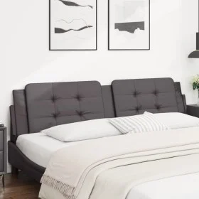 Gepolstertes Bettkopfteil aus grauem Kunstleder, 200 cm von , Kopf- und Fußteile - Ref: Foro24-374886, Preis: 49,56 €, Rabatt: %