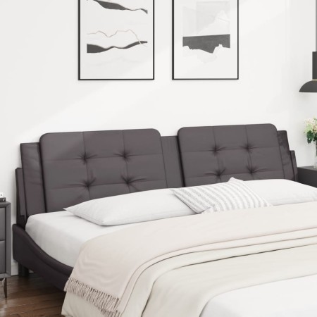 Cabecero de cama acolchado cuero sintético gris 200 cm de , Cabeceros y pies de cama - Ref: Foro24-374886, Precio: 51,09 €, D...