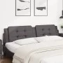 Gray synthetic leather padded bed headboard 200 cm by , Headboards and footboards - Ref: Foro24-374886, Price: 49,56 €, Disco...