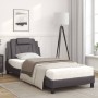 Cama con colchón cuero sintético gris 90x190 cm de , Camas y somieres - Ref: Foro24-3208764, Precio: 266,25 €, Descuento: %