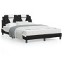 Cama con colchón cuero sintético negro y blanco 120x200 cm de , Camas y somieres - Ref: Foro24-3208787, Precio: 381,78 €, Des...