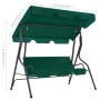 Banco columpio de jardín tela verde 170x110x153 cm de vidaXL, Balancines de jardín - Ref: Foro24-48556, Precio: 165,36 €, Des...