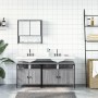 Set de muebles de baño 3 pzas madera contrachapada gris sonoma de , Muebles de baño - Ref: Foro24-3214668, Precio: 173,04 €, ...