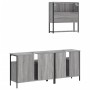 Set de muebles de baño 3 pzas madera contrachapada gris sonoma de , Muebles de baño - Ref: Foro24-3214668, Precio: 173,04 €, ...