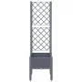 Jardinera con enrejado PP gris 40x40x142 cm de , Maceteros y jardineras - Ref: Foro24-367916, Precio: 55,87 €, Descuento: %