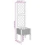 Jardinera con enrejado PP gris 40x40x142 cm de , Maceteros y jardineras - Ref: Foro24-367916, Precio: 55,87 €, Descuento: %