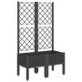 Jardinera con enrejado PP negro 80x40x142 cm de , Maceteros y jardineras - Ref: Foro24-367923, Precio: 69,67 €, Descuento: %
