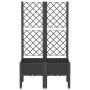 Jardinera con enrejado PP negro 80x40x142 cm de , Maceteros y jardineras - Ref: Foro24-367923, Precio: 69,67 €, Descuento: %