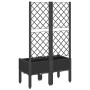Jardinera con enrejado PP negro 80x40x142 cm de , Maceteros y jardineras - Ref: Foro24-367923, Precio: 87,00 €, Descuento: %