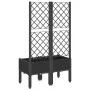 Jardinera con enrejado PP negro 80x40x142 cm de , Maceteros y jardineras - Ref: Foro24-367923, Precio: 69,67 €, Descuento: %