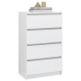 Aparador de madera contrachapada blanco brillante 60x35x98,5 cm de vidaXL, Aparadores - Ref: Foro24-800537, Precio: 125,49 €,...