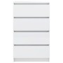 Aparador de madera contrachapada blanco brillante 60x35x98,5 cm de vidaXL, Aparadores - Ref: Foro24-800537, Precio: 125,49 €,...