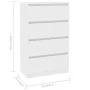 Sideboard aus weißem Sperrholz 60x35x98,5 cm von vidaXL, Sideboards - Ref: Foro24-800531, Preis: 96,03 €, Rabatt: %