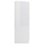 Aparador de madera contrachapada blanco brillante 60x35x98,5 cm de vidaXL, Aparadores - Ref: Foro24-800537, Precio: 125,49 €,...