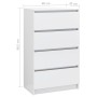 Aparador de madera contrachapada blanco brillante 60x35x98,5 cm de vidaXL, Aparadores - Ref: Foro24-800537, Precio: 125,49 €,...