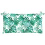 Cojines banco jardín 2 uds tela estampado de hojas 100x50x7 cm de , Cojines para sillas y sofás - Ref: Foro24-379035, Precio:...