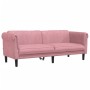 Sofá de 3 plazas terciopelo rosa de , Sofás - Ref: Foro24-372588, Precio: 315,45 €, Descuento: %