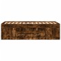 Tumbona con cajones madera ingeniería roble ahumado 100x200 cm de , Camas y somieres - Ref: Foro24-3280241, Precio: 206,78 €,...