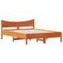 Estructura de cama madera maciza pino marrón cera 120x200 cm de , Camas y somieres - Ref: Foro24-844732, Precio: 122,54 €, De...