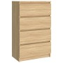 Aparador madera contrachapada color roble Sonoma 60x35x98,5 cm de vidaXL, Aparadores - Ref: Foro24-800534, Precio: 83,50 €, D...