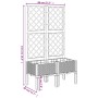 Jardinera con enrejado PP gris 80x40x142 cm de , Maceteros y jardineras - Ref: Foro24-367921, Precio: 74,61 €, Descuento: %