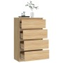 Aparador madera contrachapada color roble Sonoma 60x35x98,5 cm de vidaXL, Aparadores - Ref: Foro24-800534, Precio: 83,50 €, D...