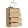 Aparador madera contrachapada color roble Sonoma 60x35x98,5 cm de vidaXL, Aparadores - Ref: Foro24-800534, Precio: 82,36 €, D...