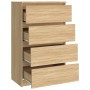 Aparador madera contrachapada color roble Sonoma 60x35x98,5 cm de vidaXL, Aparadores - Ref: Foro24-800534, Precio: 83,50 €, D...