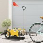 Remolque para bicicletas hierro y tela Oxford amarillo de , Remolques para bicicletas - Ref: Foro24-94183, Precio: 79,81 €, D...