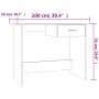 Sonoma Schreibtisch aus Eiche Spanplatte 100x50x76 cm von vidaXL, Schreibtische - Ref: Foro24-800552, Preis: 67,64 €, Rabatt: %