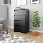 Aparador de madera contrachapada negro 60x35x98,5 cm de vidaXL, Aparadores - Ref: Foro24-800532, Precio: 88,14 €, Descuento: %