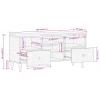 Mueble de TV madera maciza de mango 100x33x46 cm de , Muebles TV - Ref: Foro24-358266, Precio: 76,00 €, Descuento: %