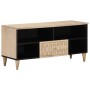 Mueble de TV madera maciza de mango 100x33x46 cm de , Muebles TV - Ref: Foro24-358264, Precio: 61,52 €, Descuento: %