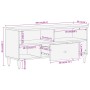 Mueble de TV madera maciza de mango 100x33x46 cm de , Muebles TV - Ref: Foro24-358264, Precio: 61,52 €, Descuento: %