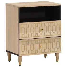 Mesita de noche madera maciza de mango 50x33x60 cm de , Mesitas de noche - Ref: Foro24-358258, Precio: 59,25 €, Descuento: %