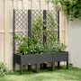 Jardinera con enrejado PP negro 120x40x142 cm de , Maceteros y jardineras - Ref: Foro24-367928, Precio: 116,20 €, Descuento: %