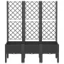 Jardinera con enrejado PP negro 120x40x142 cm de , Maceteros y jardineras - Ref: Foro24-367928, Precio: 116,20 €, Descuento: %
