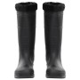 Botas de agua con calcetines extraíbles negro número 45 PVC de , Vadeadores para caza y para pesca - Ref: Foro24-137603, Prec...