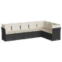 Set de comedor de jardín 7 pzas y cojines ratán sintético negro de , Conjuntos de jardín - Ref: Foro24-3249575, Precio: 431,0...
