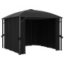 Cenador con cortinas gris antracita 300x300x265 cm de vidaXL, Carpas y cenadores - Ref: Foro24-48600, Precio: 550,85 €, Descu...