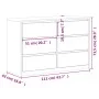 Cajonera SAUDA madera maciza de pino color roble 111x43x73,5 cm de , Cajoneras - Ref: Foro24-377596, Precio: 275,58 €, Descue...