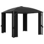 Cenador con cortinas gris antracita 300x300x265 cm de vidaXL, Carpas y cenadores - Ref: Foro24-48600, Precio: 550,85 €, Descu...