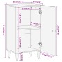 Armario auxiliar madera maciza de mango 40x33x75 cm de , Aparadores - Ref: Foro24-358272, Precio: 90,33 €, Descuento: %