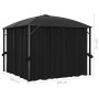 Cenador con cortinas gris antracita 300x300x265 cm de vidaXL, Carpas y cenadores - Ref: Foro24-48600, Precio: 550,85 €, Descu...