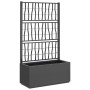 Jardinera con enrejado PP gris oscuro 80x36x140 cm de , Maceteros y jardineras - Ref: Foro24-368780, Precio: 112,65 €, Descue...