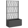 Jardinera con enrejado PP gris oscuro 80x36x140 cm de , Maceteros y jardineras - Ref: Foro24-368780, Precio: 105,84 €, Descue...