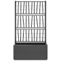Jardinera con enrejado PP gris oscuro 80x36x140 cm de , Maceteros y jardineras - Ref: Foro24-368780, Precio: 112,65 €, Descue...