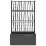 Jardinera con enrejado PP gris oscuro 80x36x140 cm de , Maceteros y jardineras - Ref: Foro24-368780, Precio: 105,84 €, Descue...